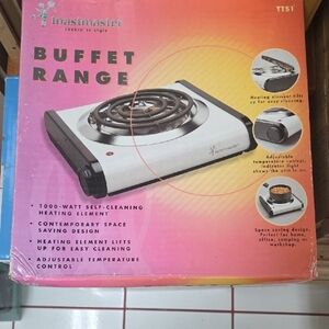 Toastmaster Silver Single-Burner Buffet Range - Portable Hot Plate